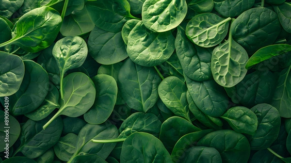 Obraz green leaves background top view