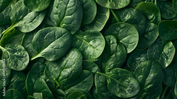 Obraz green leaves background top view