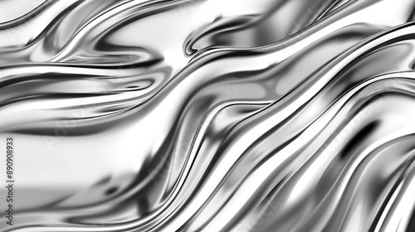Obraz Abstract Silver Liquid Texture