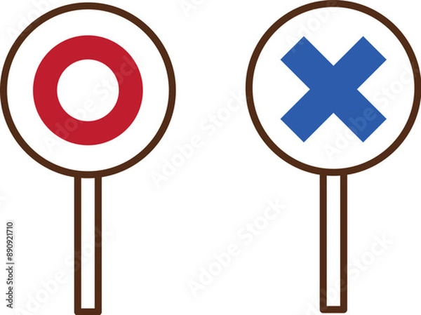 Obraz マルバツイラスト