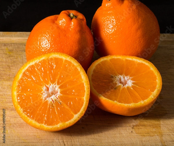 Fototapeta tangelo isolated on black