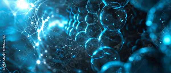 Fototapeta molecular atomic structure