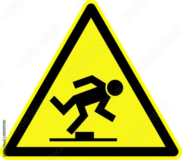 Obraz Warnung vor Stolpergefahr