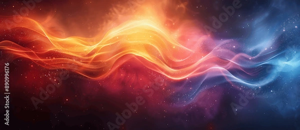 Fototapeta Minimalist Grainy Gradient Background Red Orange Blue Abstract Elegant Poster Cover