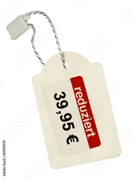 Fototapeta reduziert Preisschild