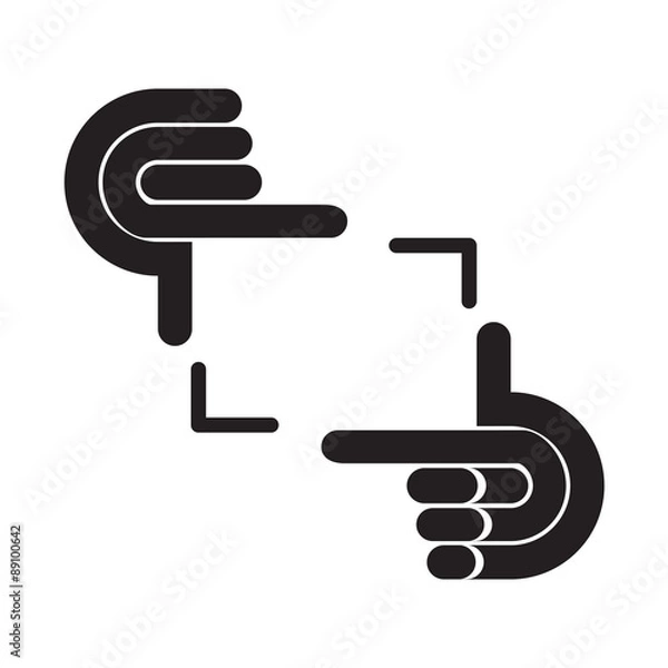 Fototapeta Making frame with hands, vector