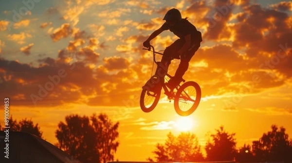Fototapeta Bike Stunt extreme sports 