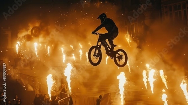 Fototapeta Bike Stunt extreme sports 