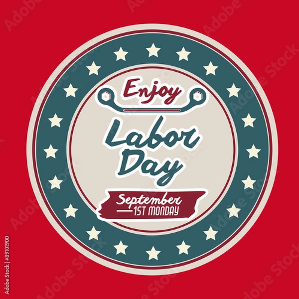 Obraz Retro Labor day design