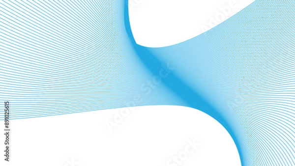 Fototapeta Blue tosca stripes wavy lines abstract background for backdrop or presentation