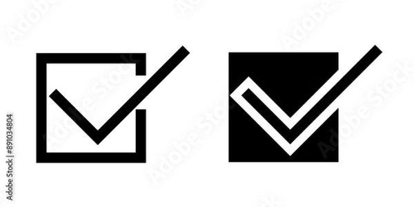 Fototapeta Check icon template
