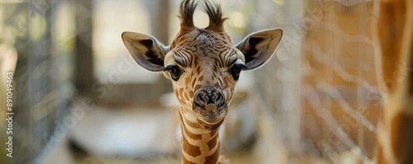 Obraz giraffe in zoo