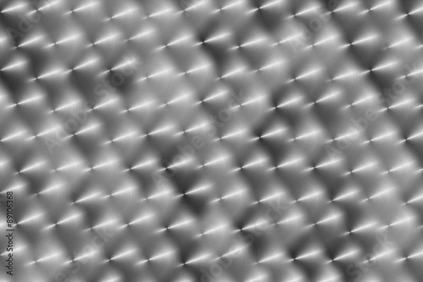 Fototapeta Shiny steel texture with a circular pattern