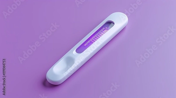 Obraz Electronic modern thermometer isolated on purple background