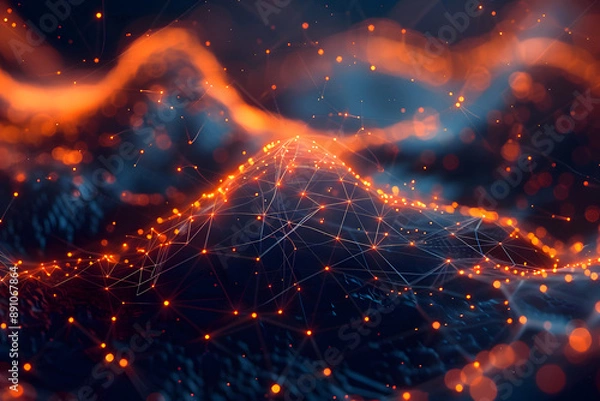 Fototapeta Abstract background and texture of science and future technology backgrounds. Generative AI