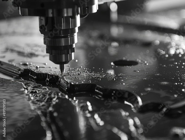 Fototapeta Machine working on metal