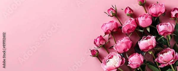 Obraz pink and white tulips