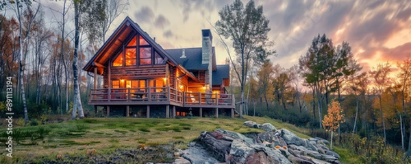 Obraz camping in the forest