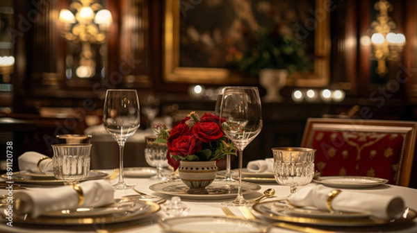 Fototapeta table setting for a dinner
