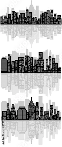 Fototapeta Abstract city silhouette