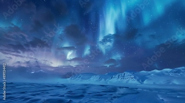 Obraz iceberg in the night