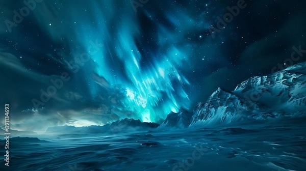 Fototapeta ocean waves and moon