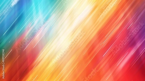 Fototapeta Abstract blurred rainbow background, featuring a colorful wallpaper with bright colors.