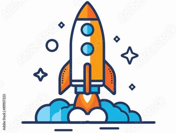 Fototapeta start up icon