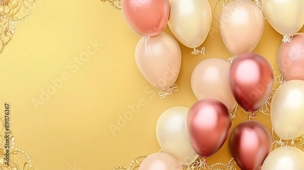 Obraz yellow and pink balloon