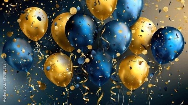 Obraz blue and yellow balls