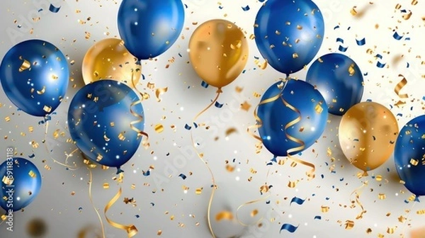 Obraz blue christmas balls