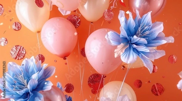 Obraz colorful balloons background