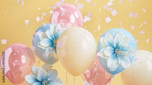 Obraz balloon with flowers