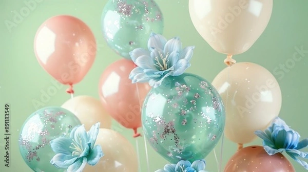 Obraz balloons on a white background