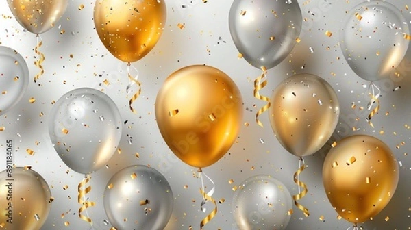 Obraz golden christmas background