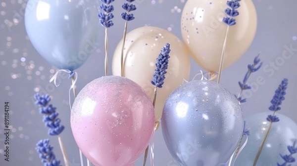 Obraz balloons on the white background