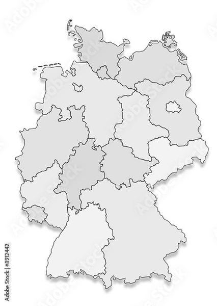Fototapeta Deutschland Karte