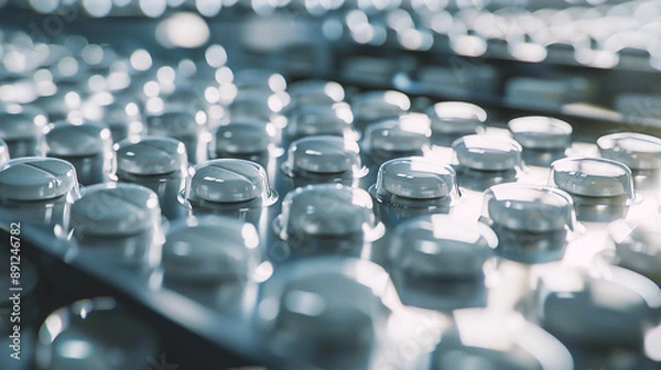 Obraz Close up of tablets in blister pack