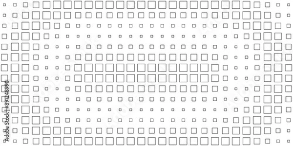 Fototapeta Square Vector Abstract Geometric Background. Halftone Square Pattern