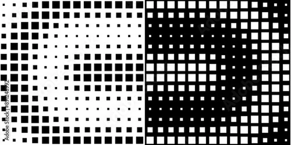 Fototapeta Square Vector Abstract Geometric Background. Halftone Square Pattern