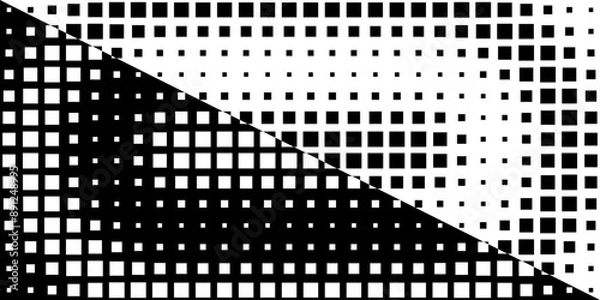 Fototapeta Square Vector Abstract Geometric Background. Halftone Square Pattern
