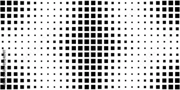Fototapeta Square Vector Abstract Geometric Background. Halftone Square Pattern