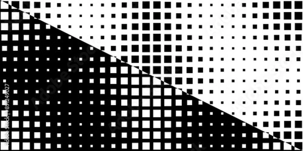 Fototapeta Square Vector Abstract Geometric Background. Halftone Square Pattern