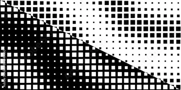 Fototapeta Square Vector Abstract Geometric Background. Halftone Square Pattern