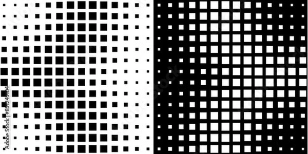 Fototapeta Square Vector Abstract Geometric Background. Halftone Square Pattern