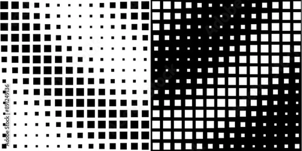 Fototapeta Square Vector Abstract Geometric Background. Halftone Square Pattern