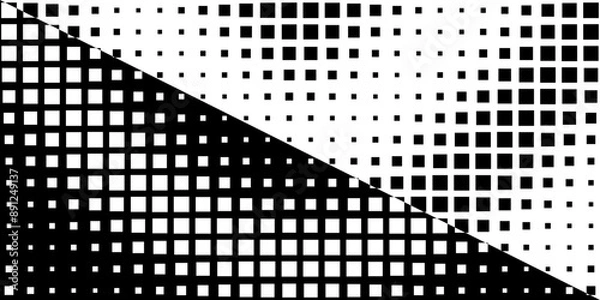 Fototapeta Square Vector Abstract Geometric Background. Halftone Square Pattern