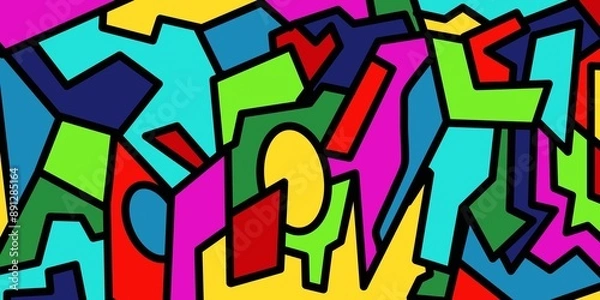 Obraz Abstract background Colorful geometric art