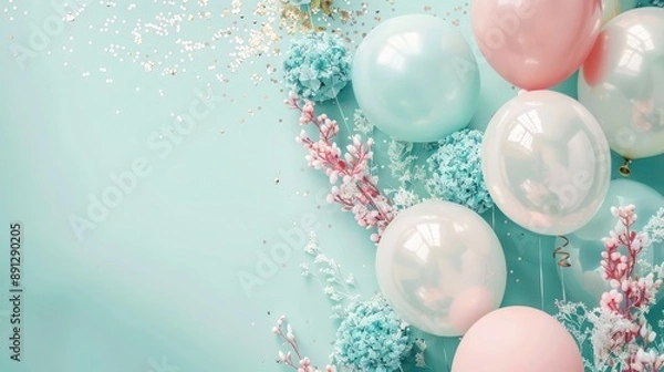 Obraz Balloon pink and white