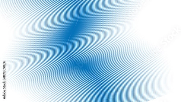 Fototapeta Blue tosca stripes wavy lines abstract background for backdrop or presentation